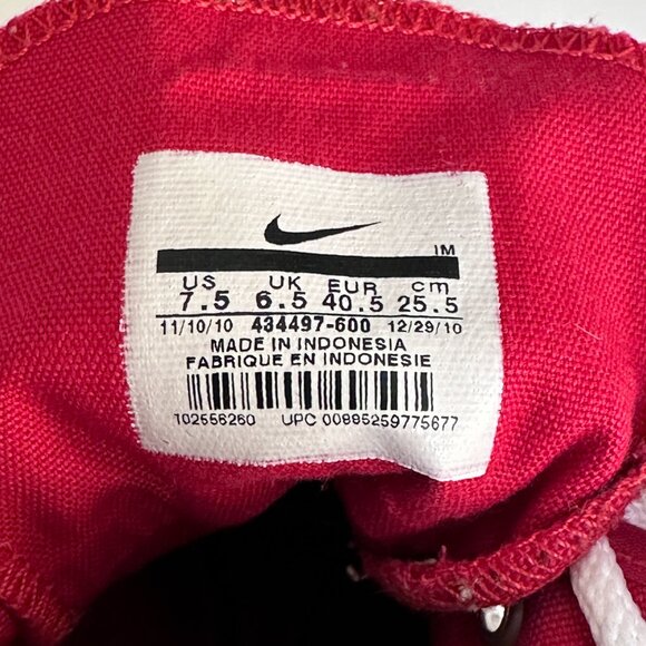 Nike High Top Canvas Unisex Basketball Cross Training Red Shoes Size M 7.5 W 9.5 - Picture 6 of 10